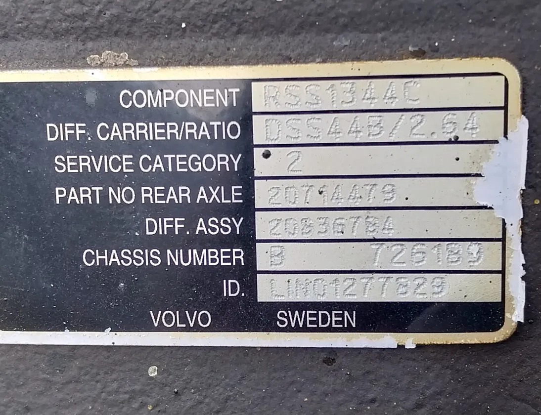 VOLVO FMX II (2012-present) Tylna oś 20836784,DSS44B/2.64,RSS1344C,3201N9244B,20836831,20836838,3988838,21881346,21663559,21881391,22018420,20516957,85107753,20836854,21597138,20854096,22324044,23568461,13/44,20714479 30666150
