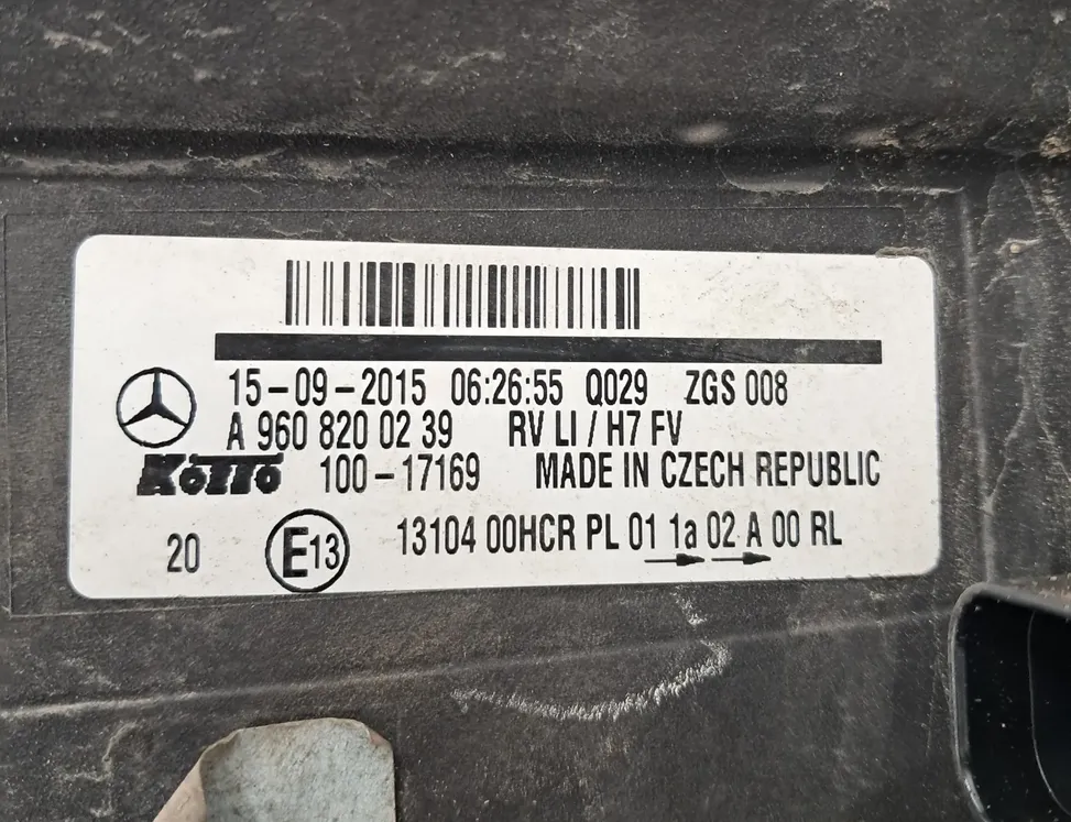 MERCEDES-BENZ ACTROS MP4 (2011-present) Reflektor przedni lewy A9608200239,A9608200239,9608200239 33498196