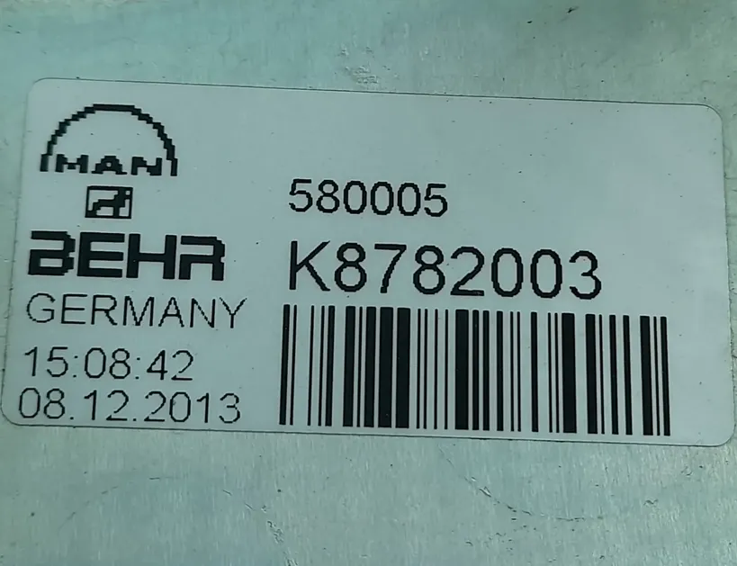 MAN TGX (2007-present) Chłodnica klimatyzacji (w kabinie) 81619206036,81.61920-6036,V7403001,K8782003 34841596