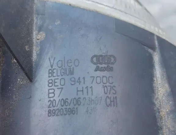 AUDI A4 B7/8E (2004-2008) Front Right Fog Light 8E0941700C 31441954