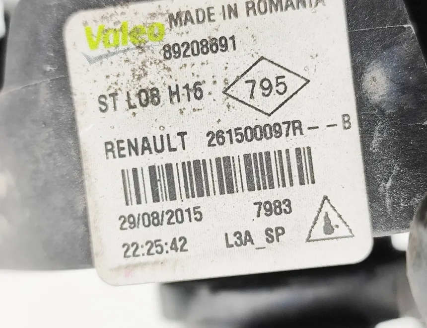 OPEL Vivaro B (2014-2019) Przednie prawe światło przeciwmgielne 261500097R,89208691 33781899
