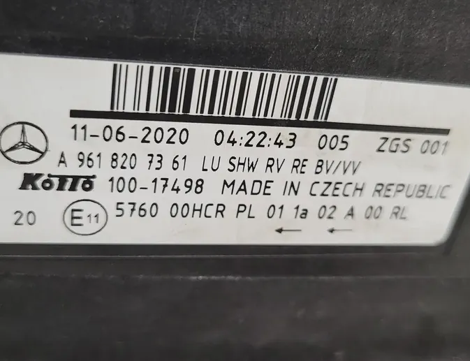 MERCEDES-BENZ ACTROS MP4 (2011-present) Lampa znacznikowa A9618207361 34021073