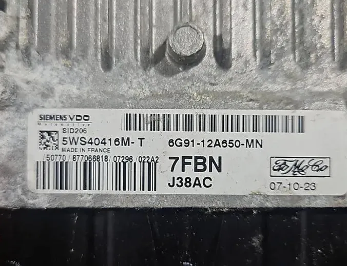 FORD Galaxy 2 generation (2006-2015) Engine Control Unit ECU 5WS40416MT,J38AC,6G9112A650MN 34678719
