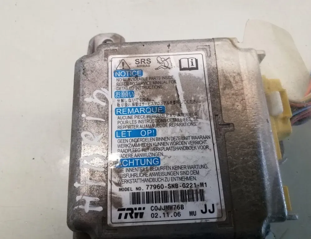 HONDA Civic Type R 8 generation (2006-2010) SRS Control Unit 77960SNBG221M1 35100205