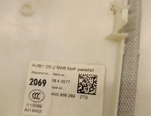 AUDI A8 D5/4N (2017-2024) Inne części wewnętrzne 4N0868289 35053311