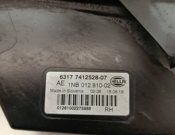 BMW X3 G01 (2017-2024) Przednie prawe światło przeciwmgielne 1NB01281002 35051787