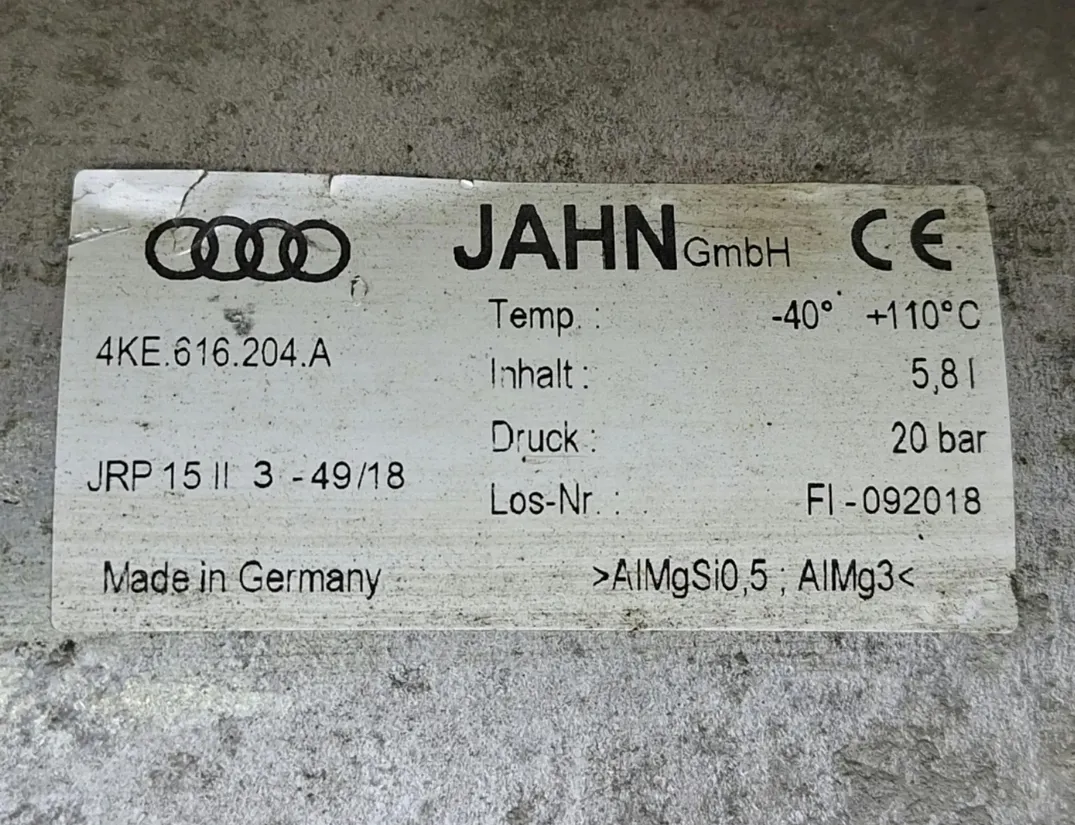 AUDI e-tron 1 generation (2018-2024) Air reservoir 4KE616204A 30136523