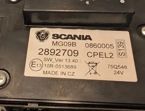 SCANIA P,G,R,T - series (2003-present) Headlight Switch Control Unit 2892709 33030909