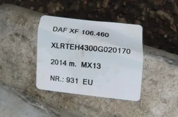 DAF XF (2012-present) Wykończenie ramy aluminiowej 1936146 29908124